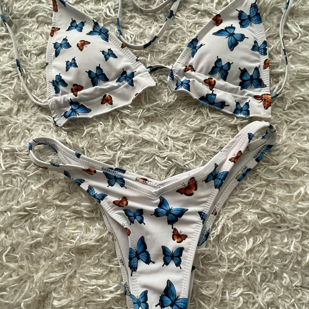 Two piece butterfly swimsuit